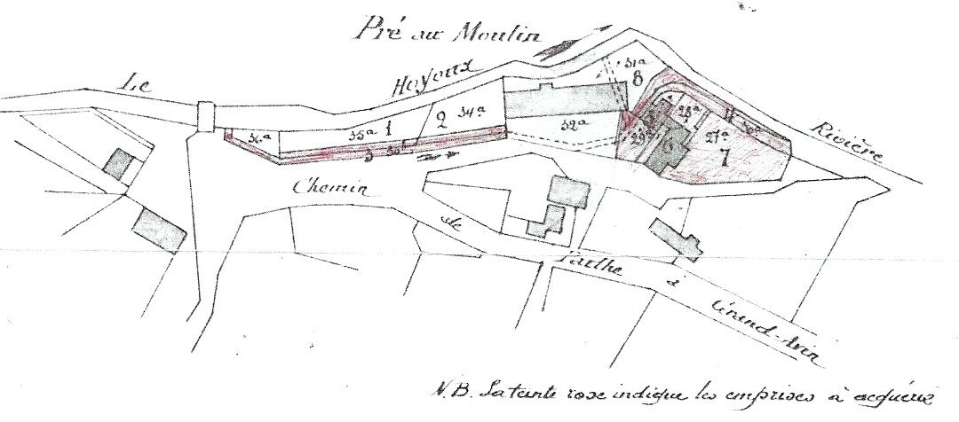 Dessin des emprises à acquérir(extrait